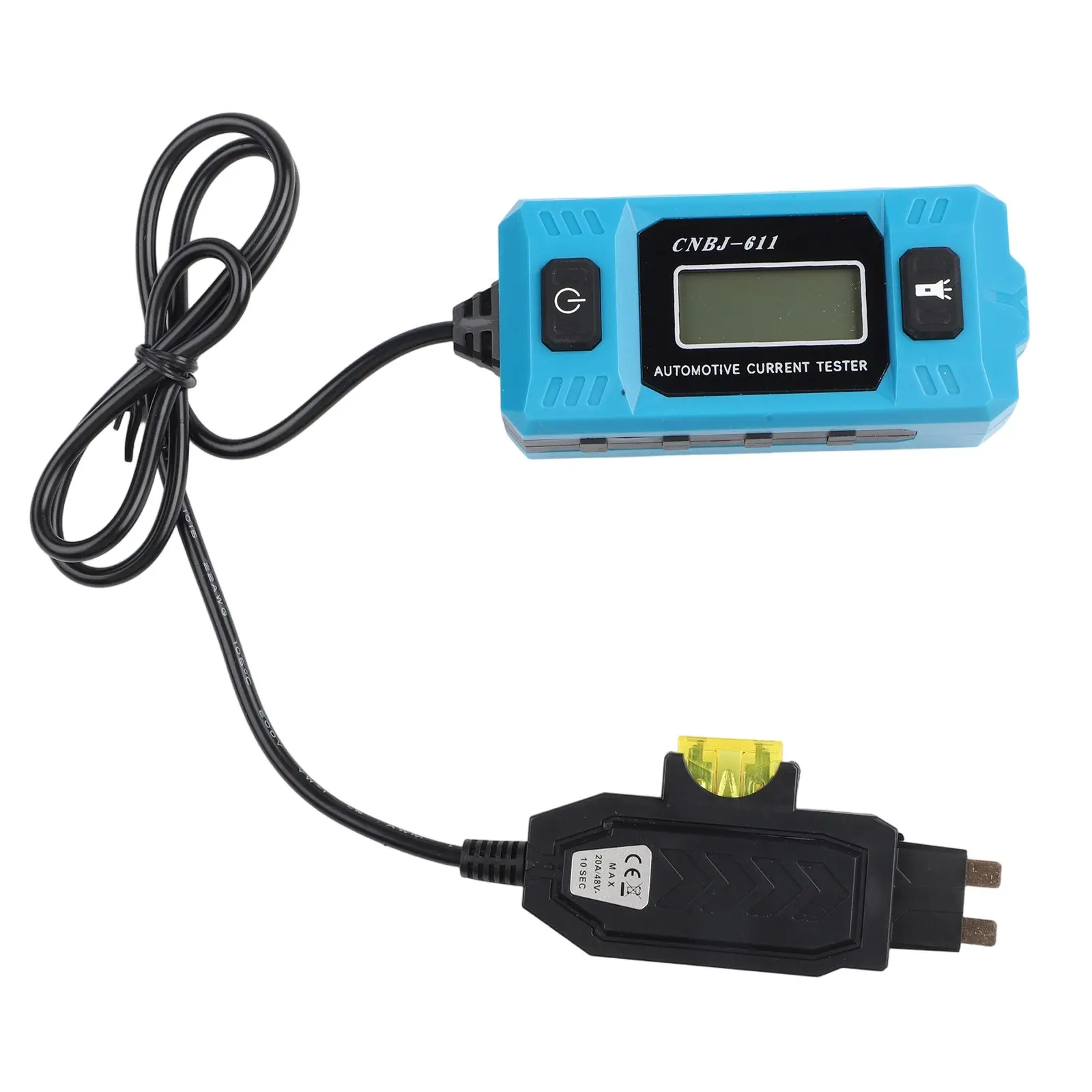 CNBJ-611 Digital Car Circuit Tester 12V 0.01-19.99A Fuse Current Analyzer With Front Light For Truck Vehicle Electrical System C