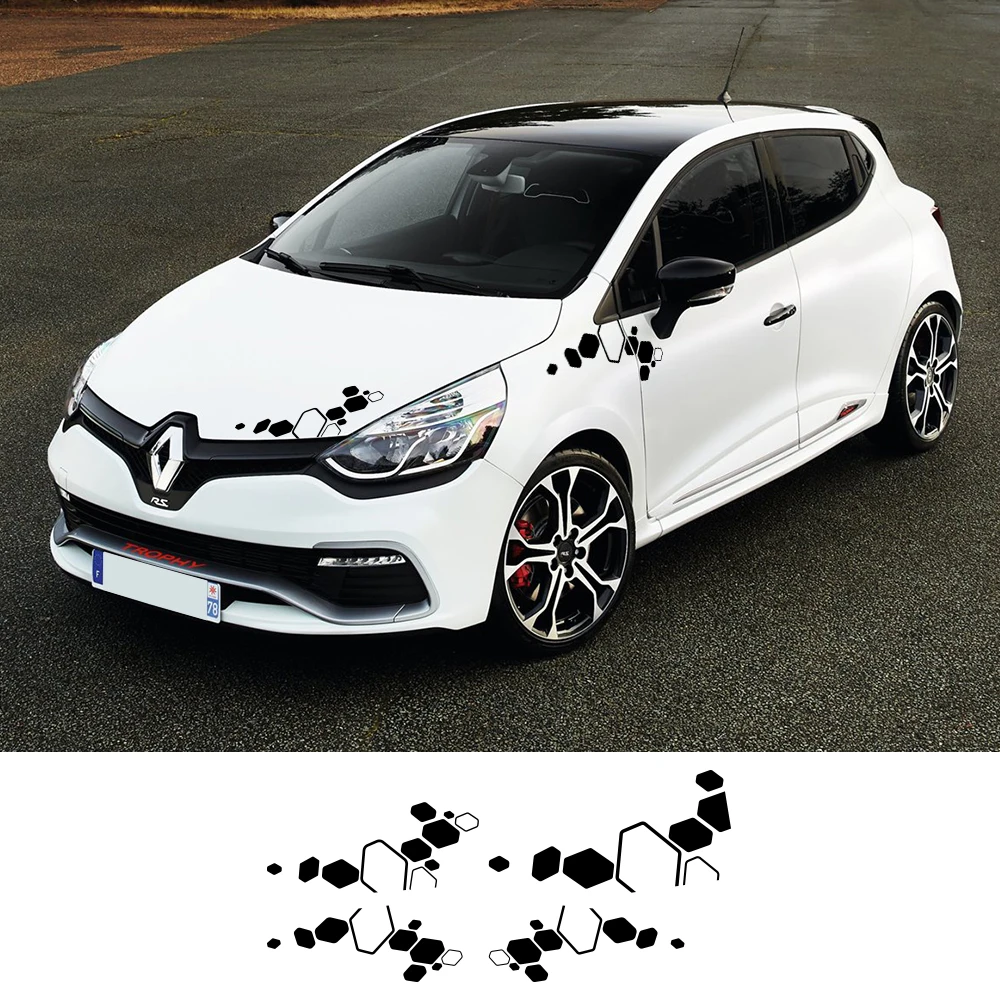 

4PCS Car Body Stickers For Renault Clio 1 2 3 4 5 IV RS V Style Graphics Vinyl PVC Decor Decals Auto External Tuning Accessories