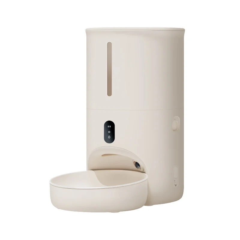 

4L Stainless Steel Automatic Dog Food Dispenser with Camera Battery Powered Smart Pet Feeder