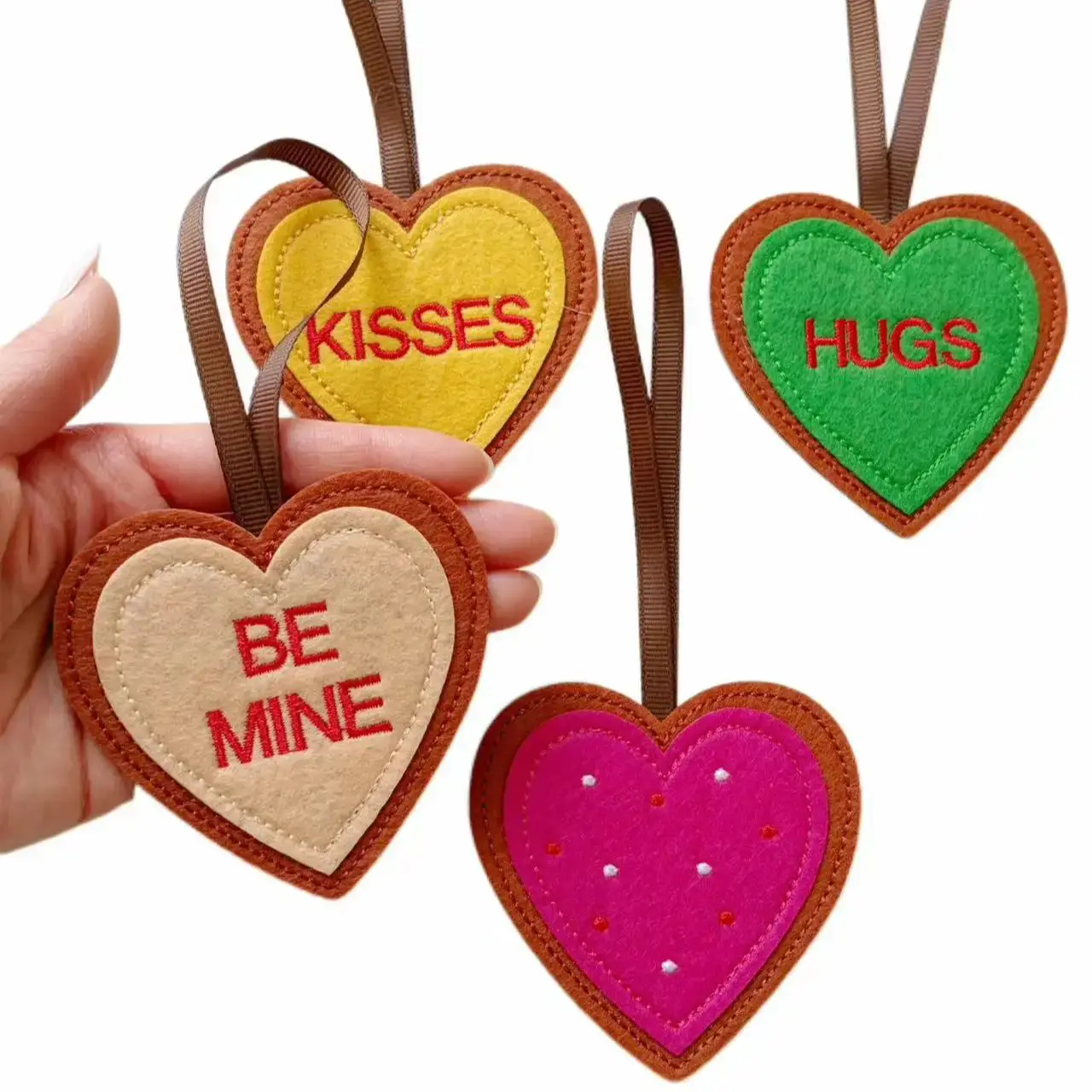 

Нашивки в виде сердечек на День святого Валентина с вышивкой Love Appli Fisk для одежды, сумок и кошельков своими руками, романтический подарок для нее или него