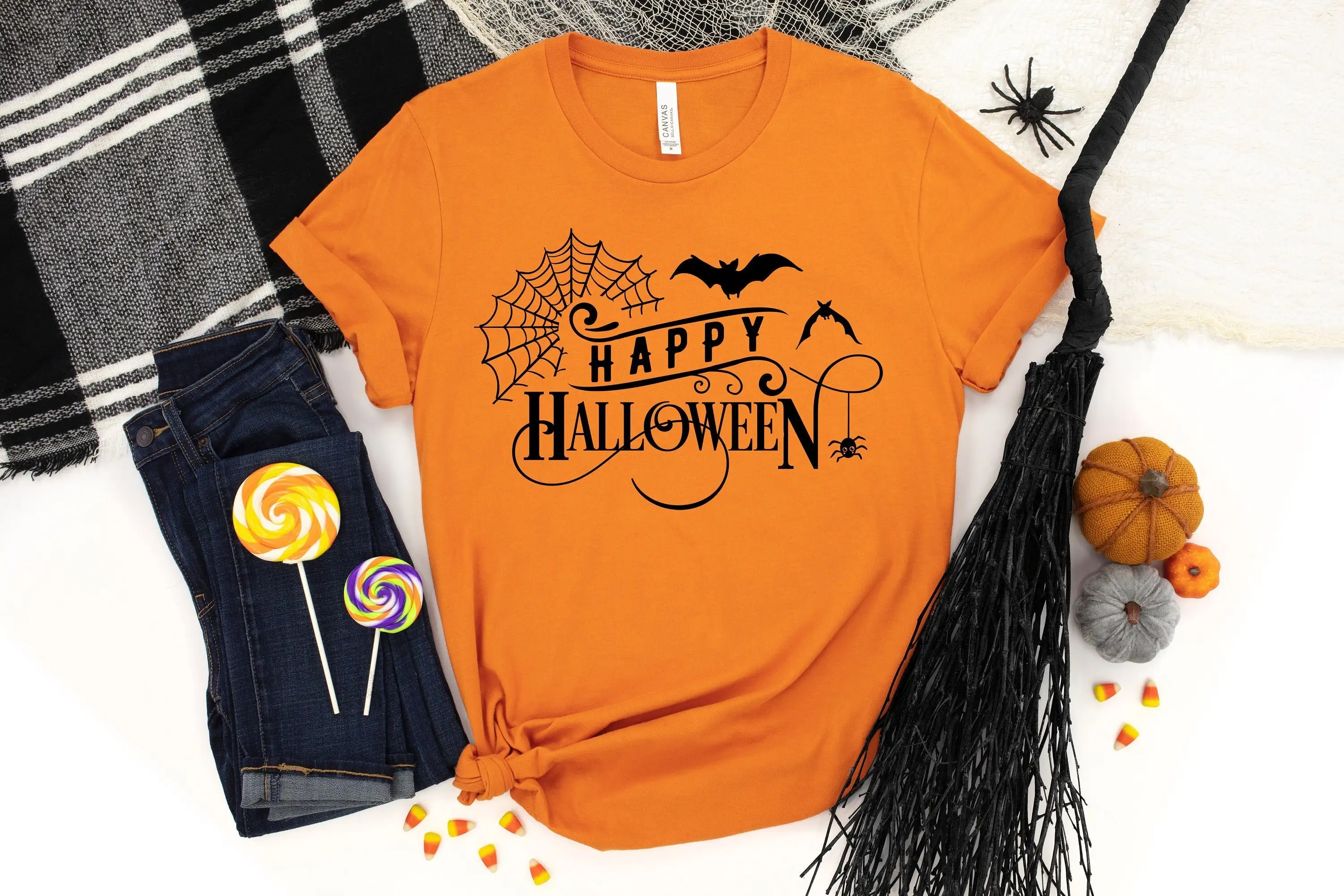 Happy Halloween T Shirt Bat Spooky Season