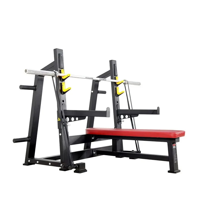 Commercial-grade Square-tube Bench Press Rack for Gyms Bare Unit Barbell Not Included