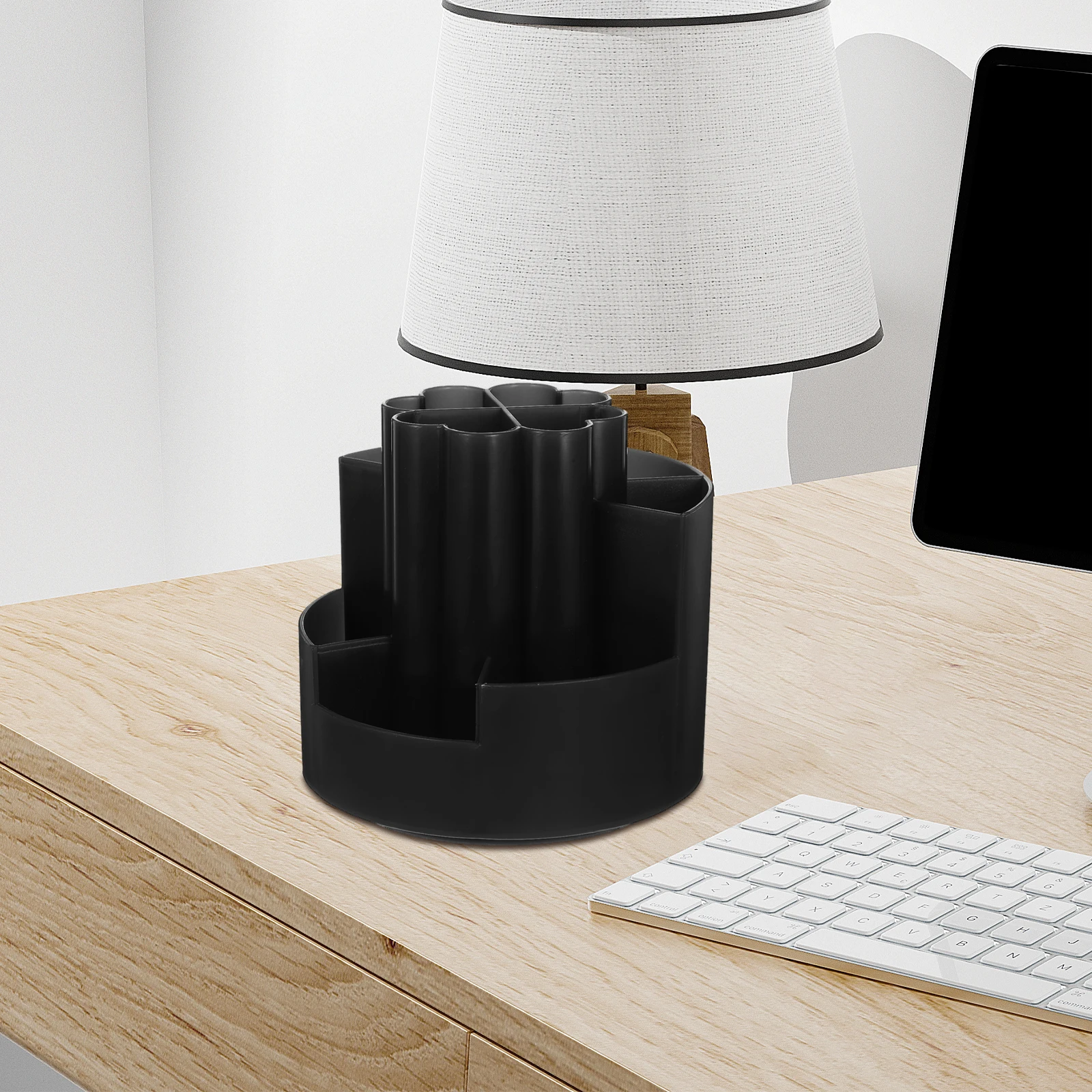 

360 Degree Rotating Desk Organizer Pencil Case Desktop Stationery Supplies Holder Cute Organizer For Office