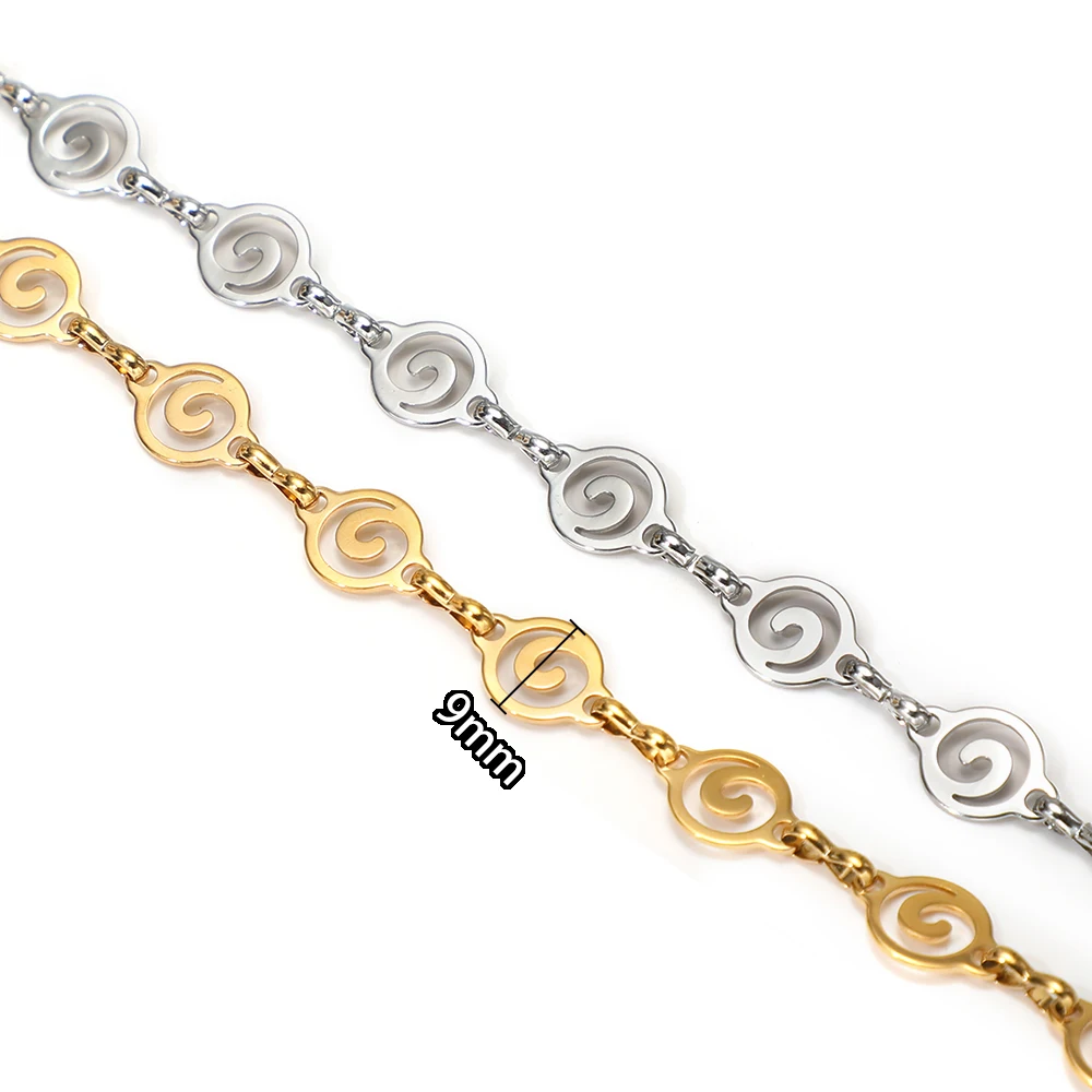 1 Meter Edelstahl-Rundkettenglieder für DIY-Schmuckherstellung, Handgefertigte Halsketten-Accessoires, Armbänder und Ohrringe – Detail 3