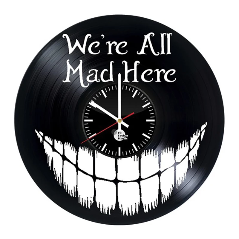 

WONDERLAND SMILE FICTIONAL MAD CHESHIRE CAT JOKE HANDMADE VINYL RECORD Decor Unique Gifts