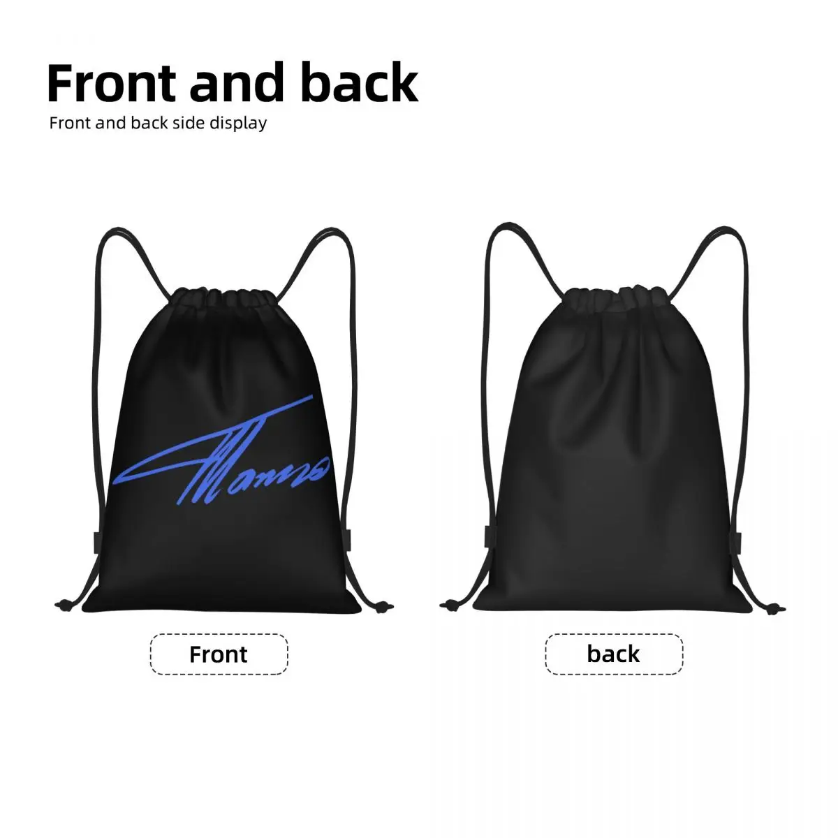 Blue Alonso Sports Car Drawstring Backpack Sports Gym Bag for Men Women Fernando Motor Racing Shopping Sackpack