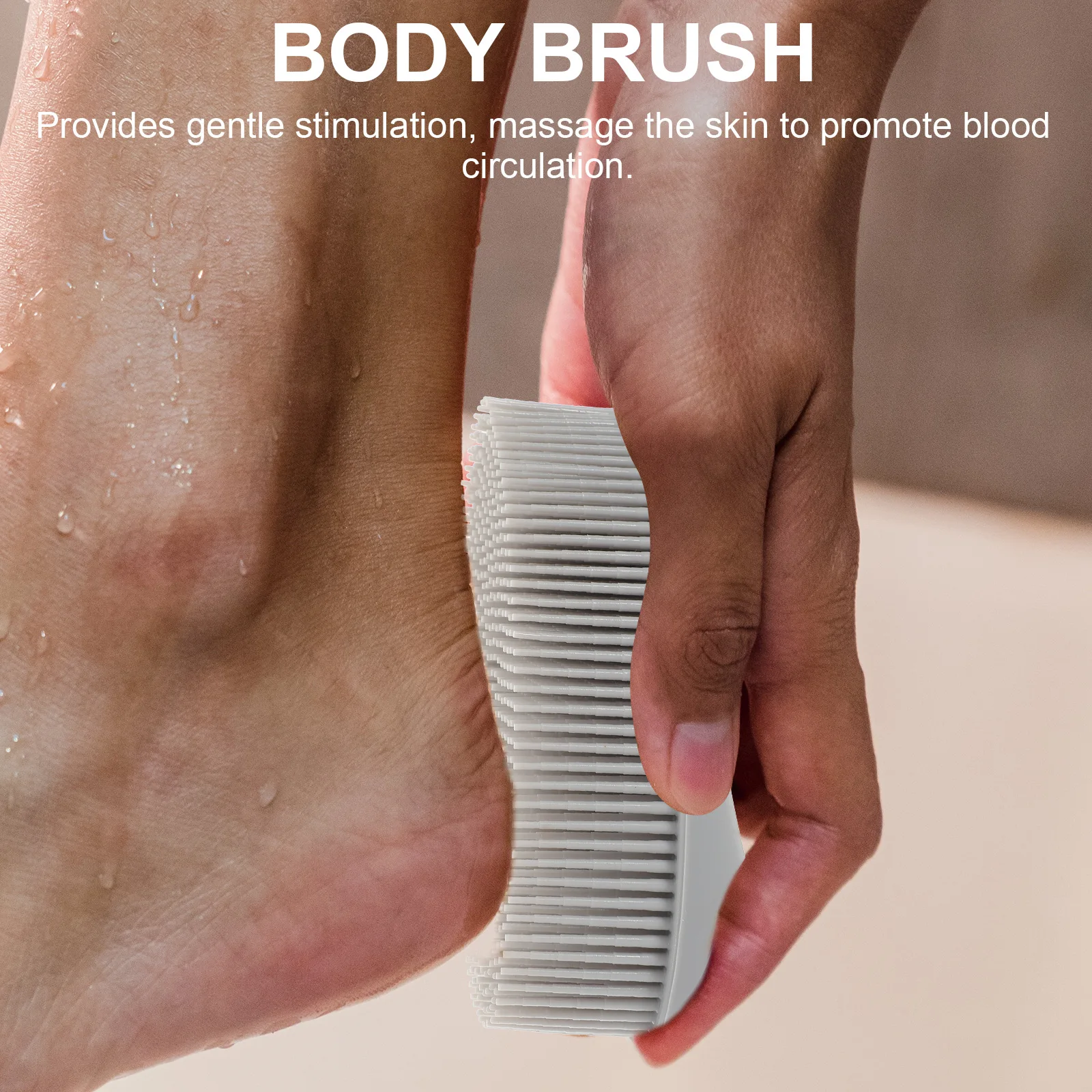 

Silicone Body Brush Gentle Exfoliating Massaging Bathing Tool For Scalp Skin Care Soft Shower Scrubber Men Women Kids