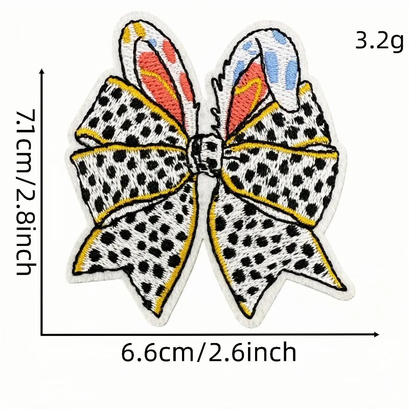 Children's Cartoon Cute Bow Sew Iron on Embroidery Patch Stickers Applique for Clothes Jeans T-shirt Scarf Hat Bags Ipad Bicycle