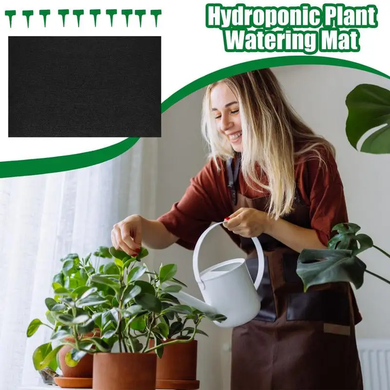 Capillary Matting for Plants 47x39Inch Capillary Mat for Plants Watering Hydroponics Felt Wicking Pad Thicken Garden Accessories