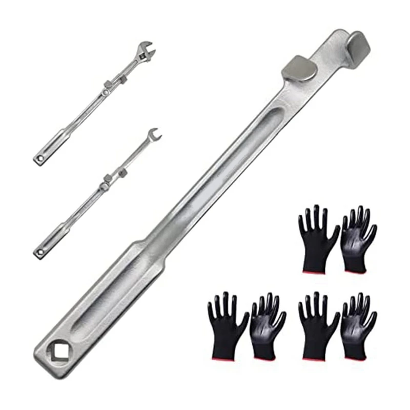 Wrench Extender With 3 Pairs Non-Sliptorque Amplifier Bar Connecting Rod With 1/2Inch Hole For Drive Click Torque Wrench