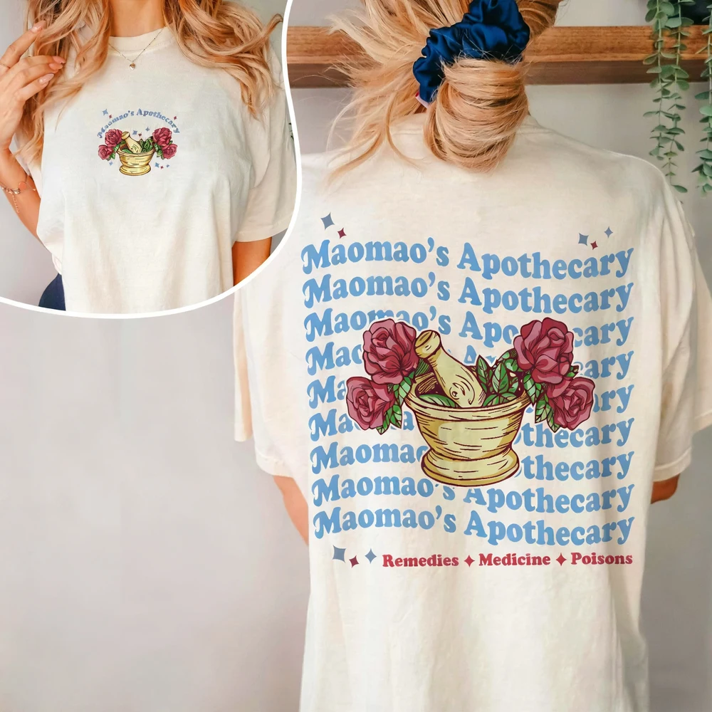 Women Cotton T Shirt Mao Mao's Apothecary Kawaii Shirt Cute Anime Graphic Tee Aesthetic Witchy Apparel Fashion Crop Tops