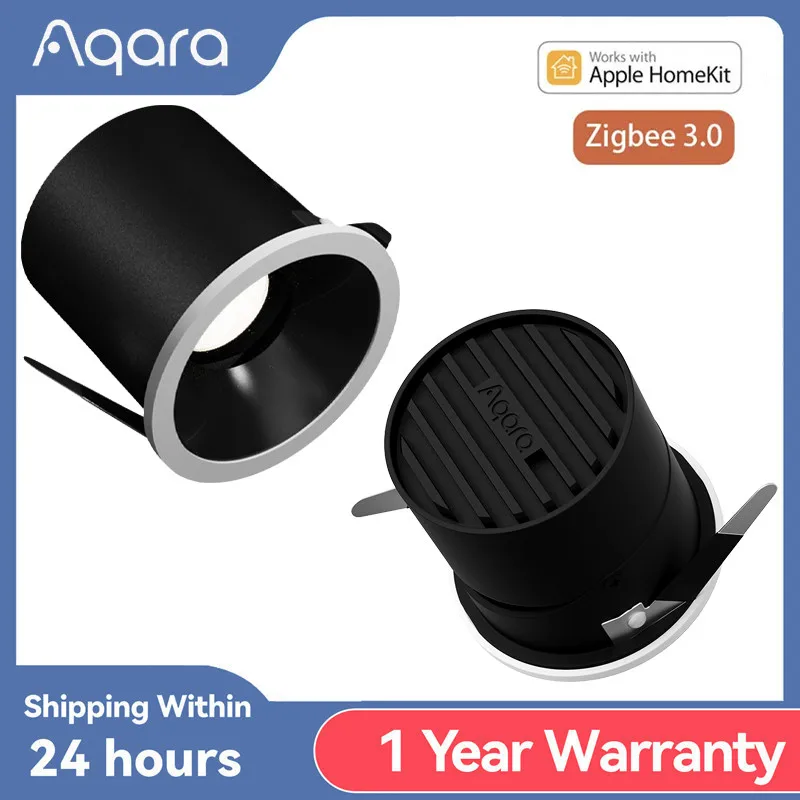 Aqara-Smart T3 Downlight, Spotlight, Zigbee, Luz Redonda, Ângulo de Feixe, 15 °, 24 °, 36 °, 80 °, Iluminação Adaptativa, Aplicação Homekit