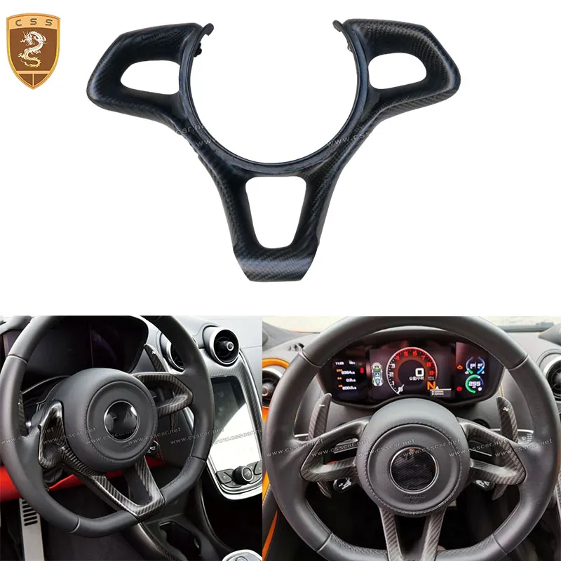 

For Mclaren 540-570S OEM Style Car Interior Steering Wheel Cover Trim Sticker Carbon Fiber Styling Accessories