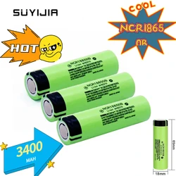 1-10PCS NCR18650B Actual Capacity Original 18650 Battery 3.7V 3400mah Lithium Rechargeable Batteries 18650 Cells Li-ion Bateria