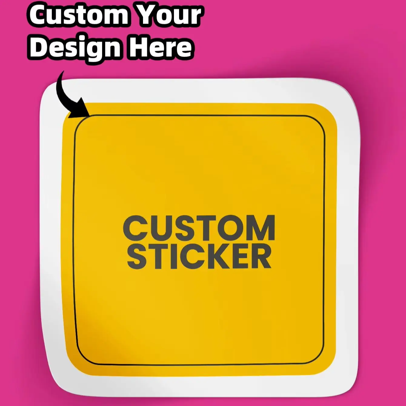 1/50/100Pcs Square Custom Personalized Text Image Stickers, Workspace Labels for Folder Tags & Storage Box Marking