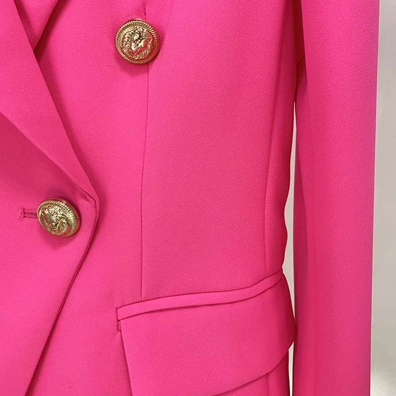 เสื้อสูททรงสลิมปุ่มหัวสิงโตโลหะทันสมัย