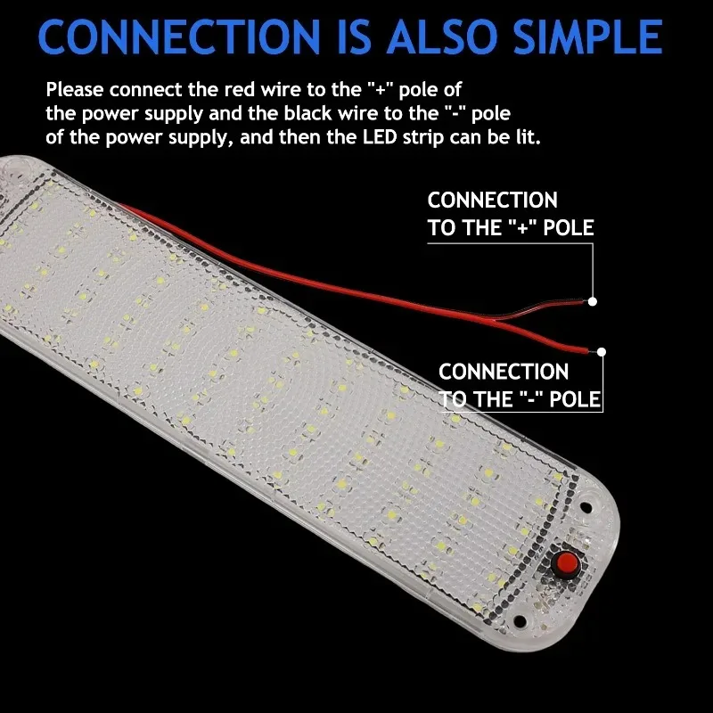 72LED شاحنة ضوء البضائع 12-80 فولت جهد واسع مقاوم للماء أضواء داخلية لوحة ل RV فان تخييم المقصورة مصباح السقف السوبر مشرق