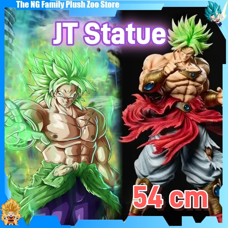 

New JT Statue 45cm Dragon Ball Z Super Saiyan Broly Anime Figures Figures Statue Collection Model Room Decoration Toys Gifts