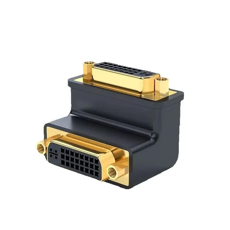 DVI 24+5 Elbow Connector 90 270 Degree Right Angle DVI To DVI male to male female to female Video Extension Adapter