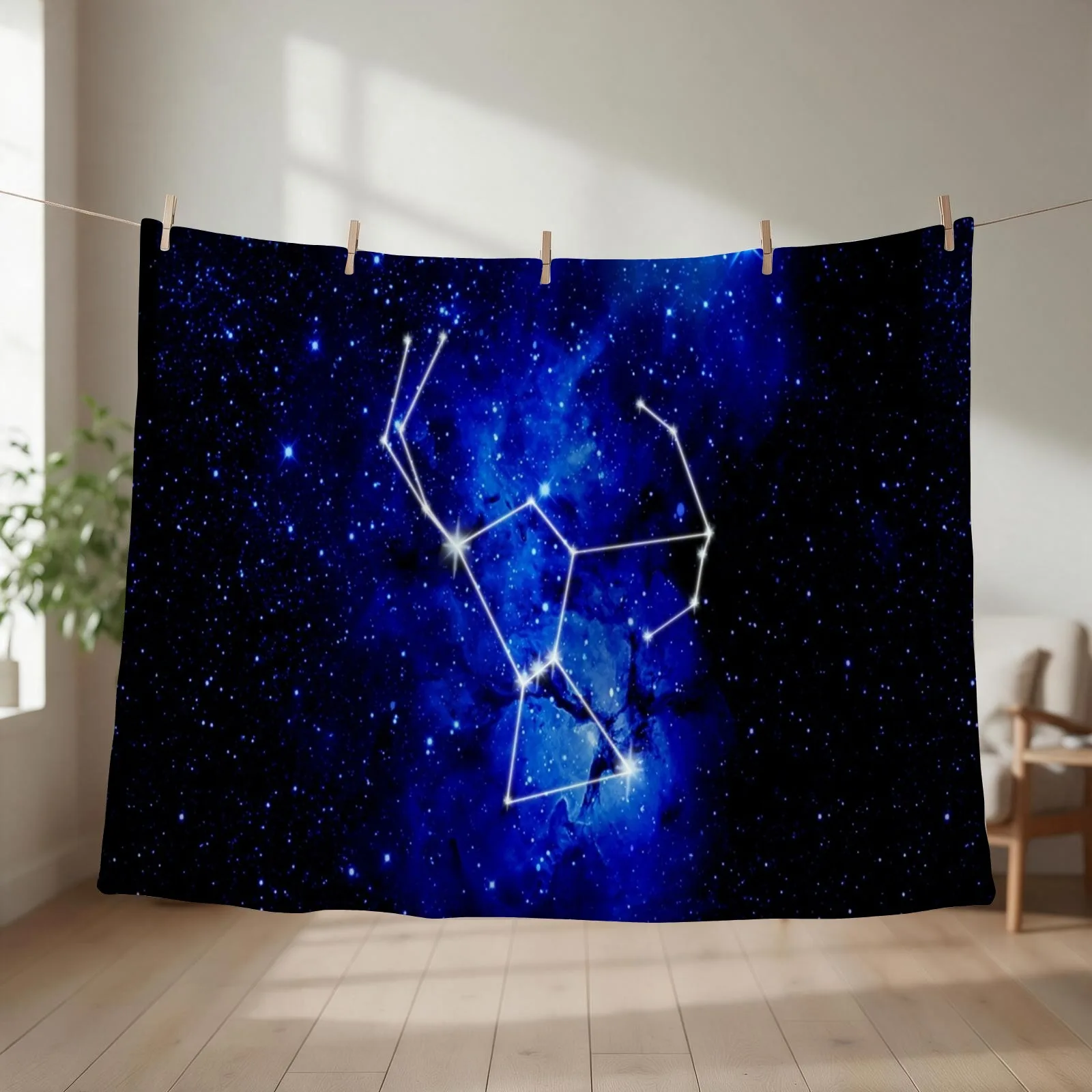 Orion Constellation Star Map Throw Blanket couch cozy soft plush fuzzy picnic outdoor blanket