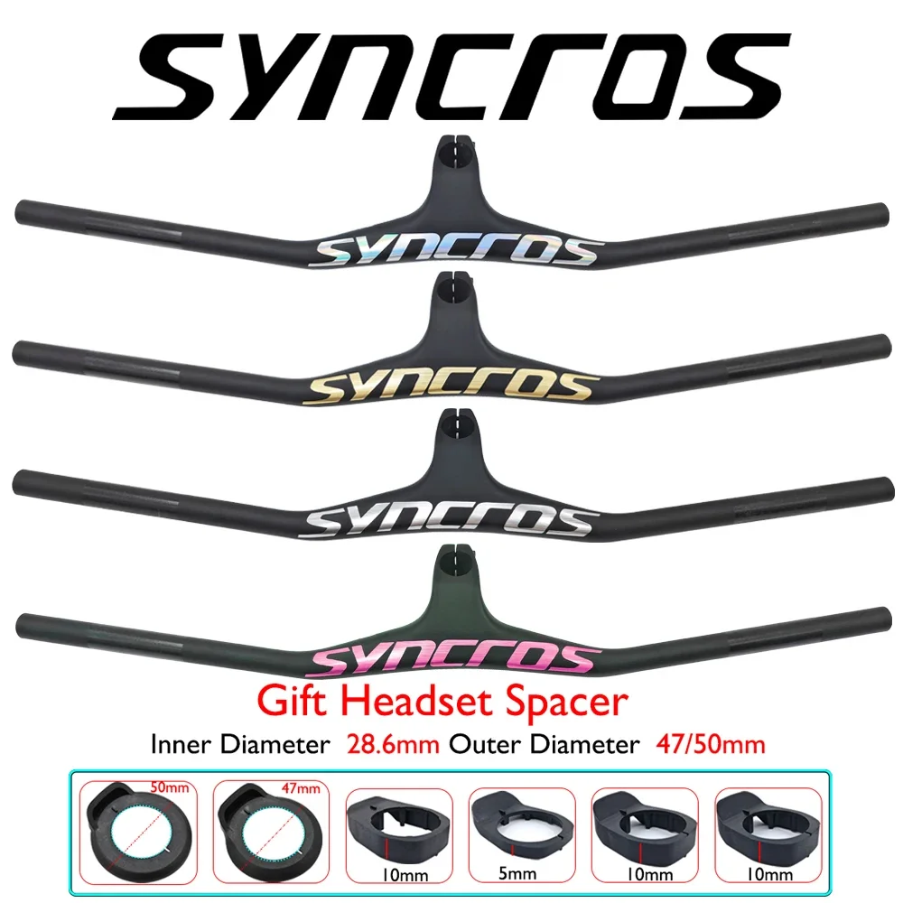 SYNCROS-Integrated Cockpit Handlebar for Mountain Bike, MTB Handlebars, Bicycle Parts, 28.6mm -17 Degree Carbon, 660 ~ 800mm - Image 3