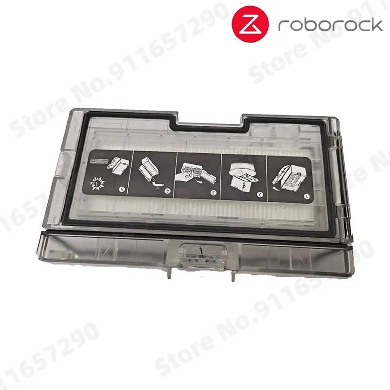 Roborock-caja de polvo para Robot aspirador, piezas de repuesto con accesorios de filtro, S7, S70, S75