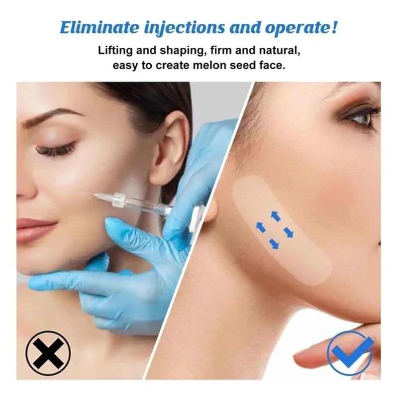40Pcs Lifting Face Stickers Invisible Transparent Thin Face Patches Lift Tools V-Shape Face Wrinkle Sagging Skin Adhesive Tape image 2