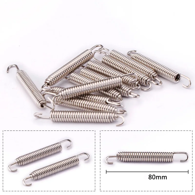 

Universal Exhaust Springs Motorcycle Stainless Steel Rotatable Connecting Hooks for Front Mid Pipe Metal Replacement Springs Kit