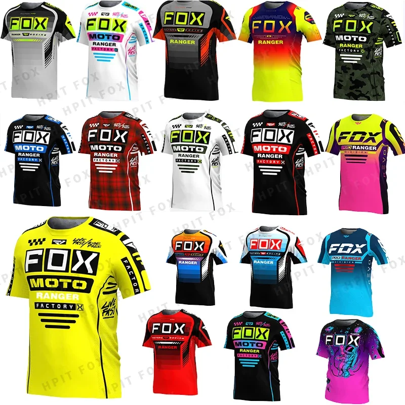 

2023Summer Short Sleeve Racing downhill Jersey Mountain Bike Motorcycle Bike Crossmax Shirt Ciclismo Men's MTB Jersey MX Fox DH