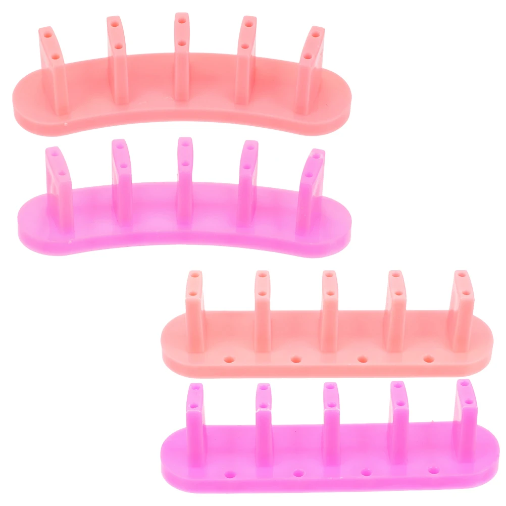 4 ชิ้นทนทานเล็บชั้นวางเล็บเคล็ดลับ DIY ฝึกกรอบประกอบง่ายถอดชิ้นส่วนเล็บเจาะอุปกรณ์เสริม