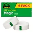 

Magic Tape, 3/4 in. x 1,000 in. per Roll, 6 Rolls