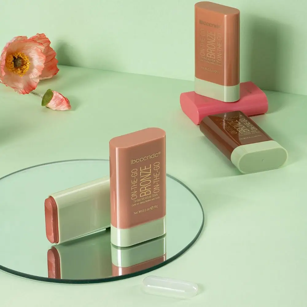 Rosto iluminando alto brilho vara rosto bronzer à prova dwaterproof água aliciamento vara conjunto blush iluminar destaque pó terno dança