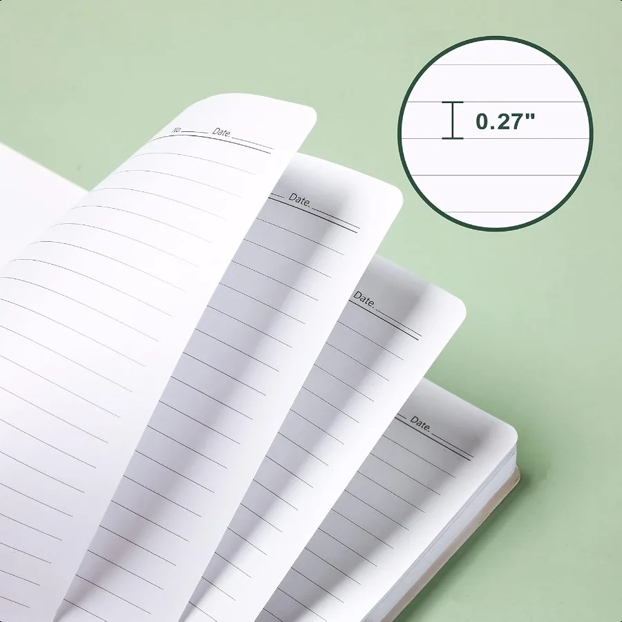 Quaderno Confezione da 3 quaderni A5 a righe da 8,3'' x 6'' Quaderno a spirale con carta spessa Classico college a righe