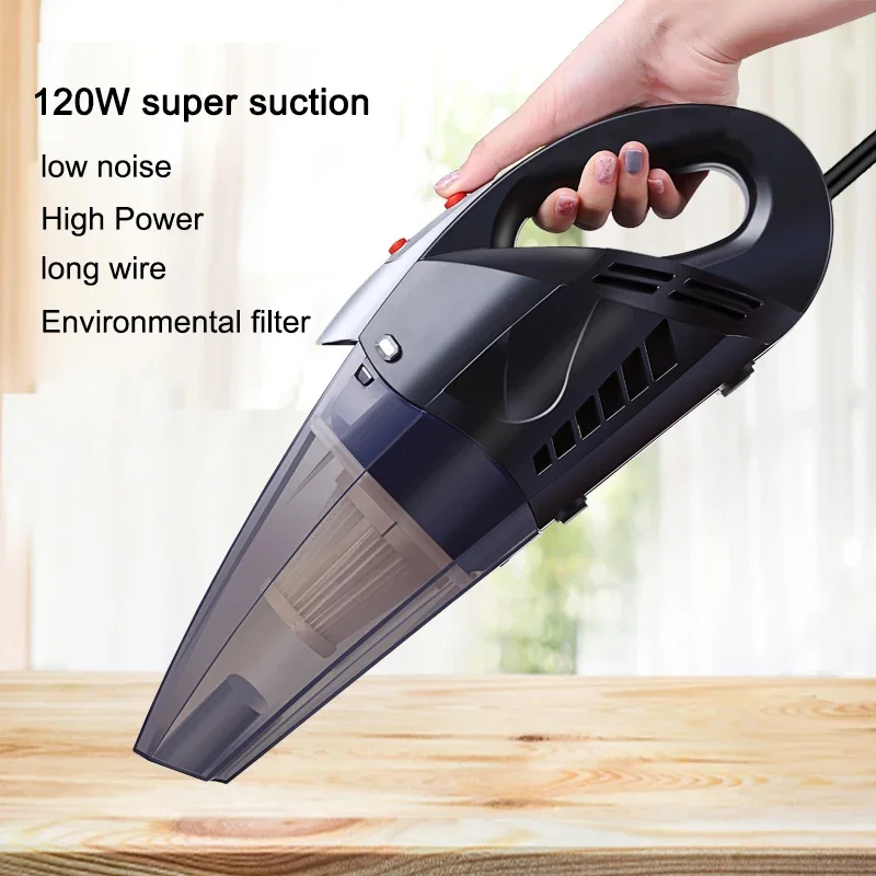 

Multifunctional vehicle wet and dry vacuum cleaner 120W high power car vacuum cleaner