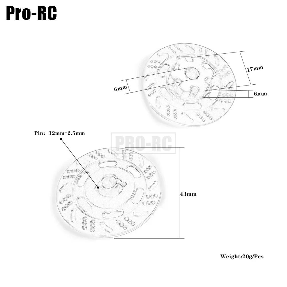 2Pcs 8569 Wheel Hubs Hex Disc Brake Rotors Aluminum Alloy for Traxxas 1/7 Unlimited Desert Racer UDR 85076-4 85086-4 RC Car Part