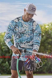 Men Printed Camouflage Colour Fishing T-shirt Hiking Fishing Performance Long Sleeve Breathable Jersey Camisa De Pesca 2023