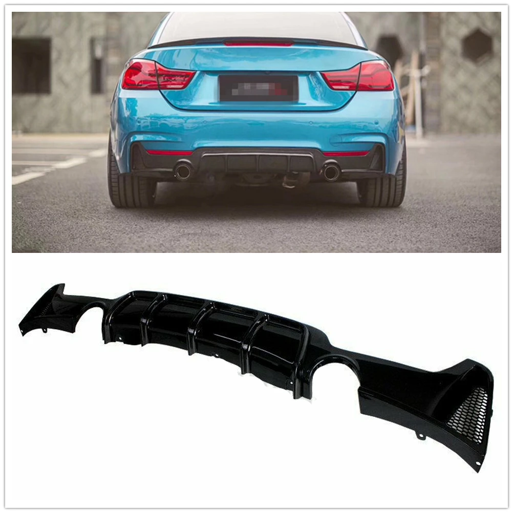 Rear Bumper Diffuser Lip For BMW F32 F33 F36 4 Series M Sport 2014-2020 428i 430i 435i Car Gloss Black Splitter Spoiler Plate