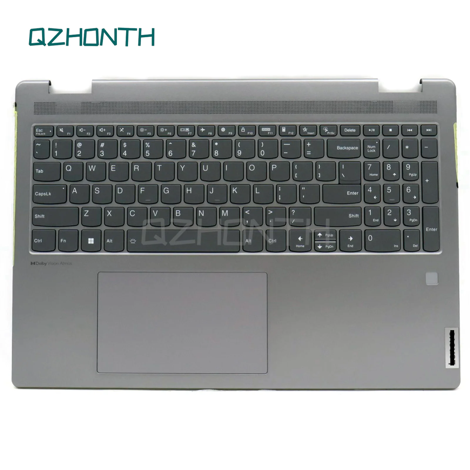 Coque supérieure repose-poignets avec clavier rétro4.2 américain pour Lenovo, YOGA 7-16IAH7, gris, 16 pouces, 5CB1J03930, neuf