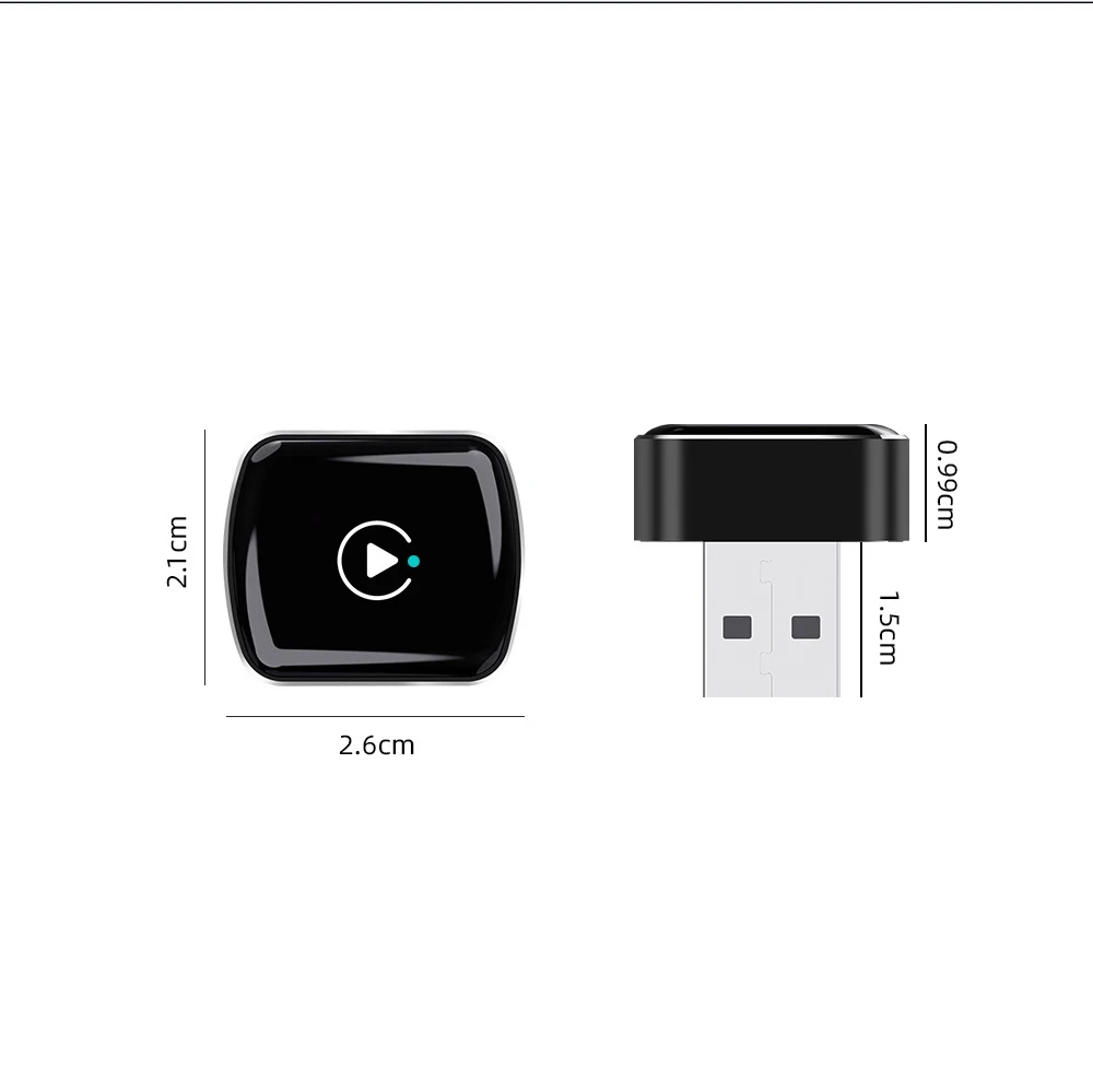 محول CarPlay وAndroid Auto اللاسلكي 2 في 1 - توصيل وتشغيل، توصيل تلقائي سريع، منافذ USB/USB-C، ملحقات السيارة الأساسية