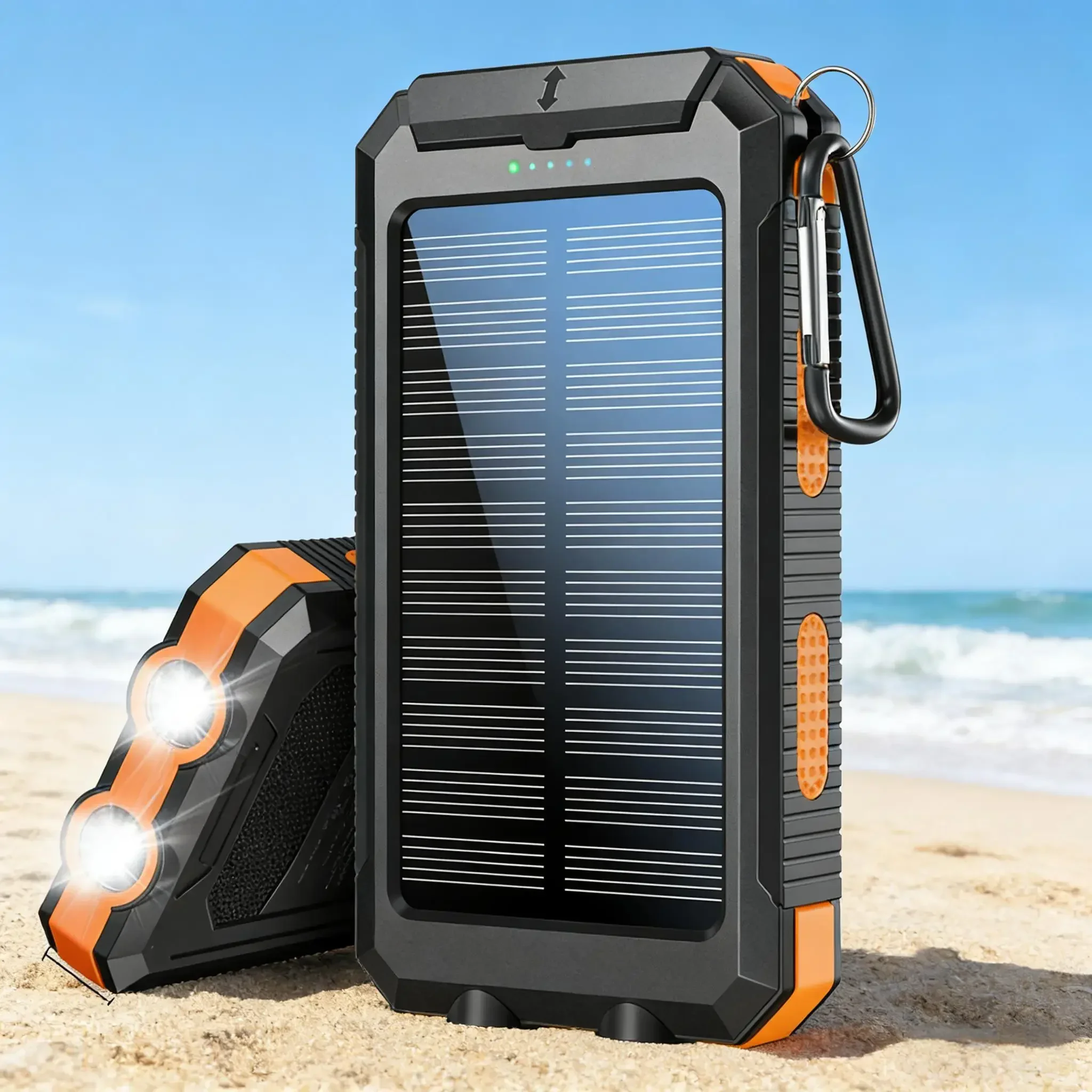 

Наружный аккумулятор на солнечной энергии 10000 мАч Компас Светодиодный светильник Аварийная зарядка и освещение