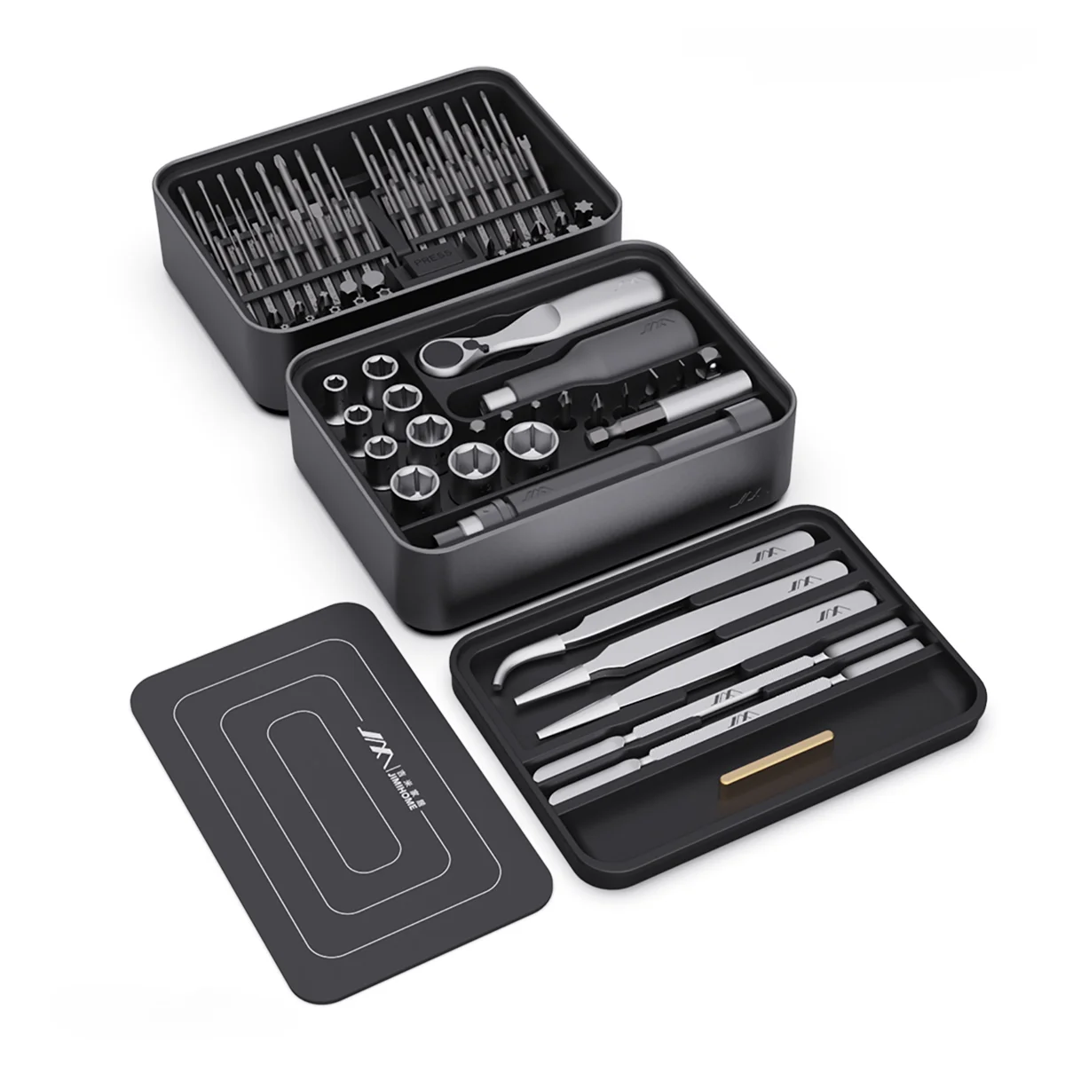 Xiaomi JIMIHOME FM3 Screwdriver Kit 100 in 1 Magnetic Bits Tweezers Extension Rod Ratchet Wrench Tools Screwdriver Set with Case