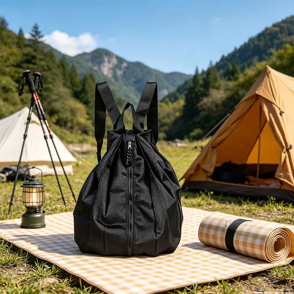 

1 Pc Foldable Backpack Nylon Casual Style Ultra-Light Large Capacity Waterproof Storage Bag Perfect For Travel & Outdoor Sports
