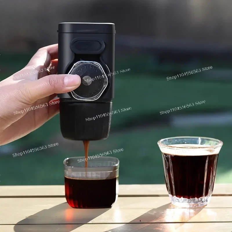 Portable Hand Press Espresso Machine, Manual Capsule Coffee Maker for Camping Travel