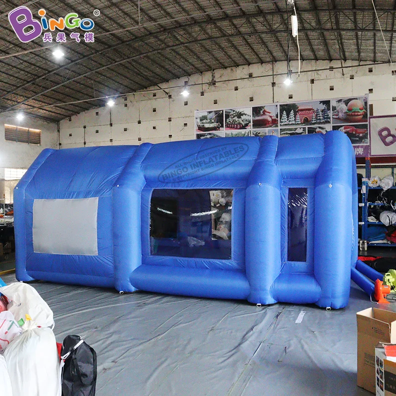 3.6X2.9X2.5 Meters Blue Inflatable Spray Paint Booth Tent For Outdoor