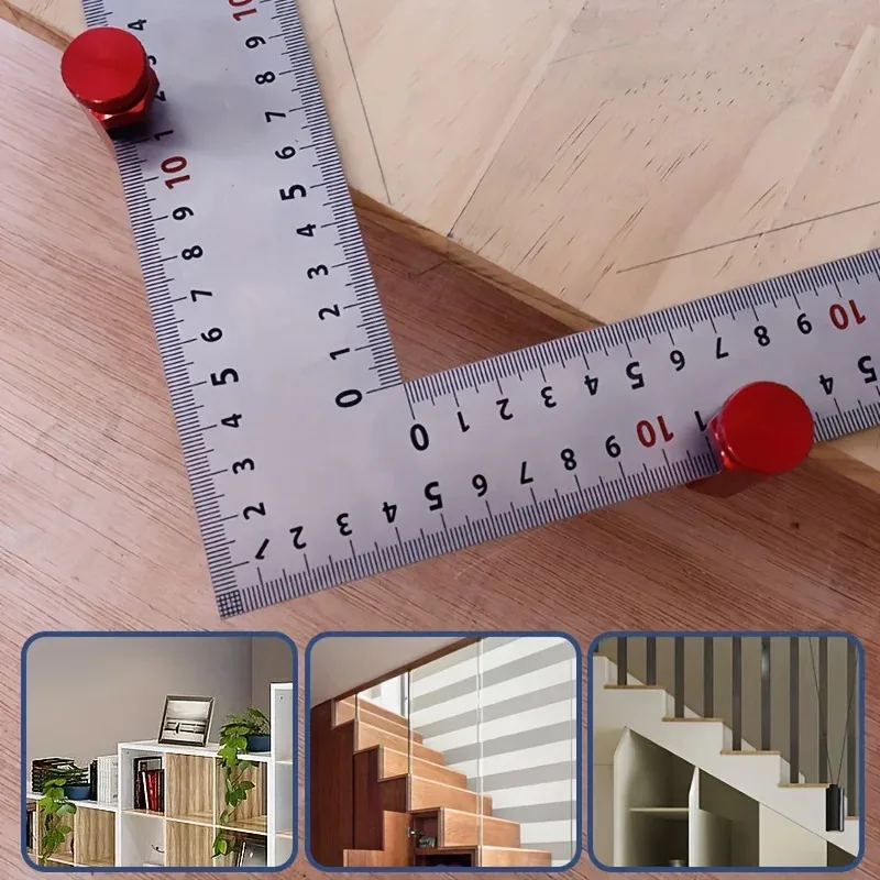 Square Ruler Auxiliary Clamp, Stair Gauge Frame, Square Connection Fixture Woodworking Tools