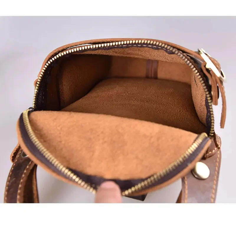 Echt für Männer Echt ledergürtel hoch Vintage Herren Motorrad Hüft tasche männliche Hüfte Gürtel taschen Tasche