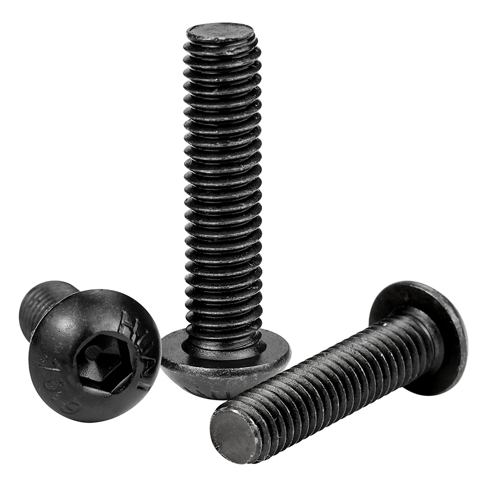 2-50 قطعة مسدس المقبس زر مسمار لولبي الرأس 10.9 الصف الكربون الصلب M1.6-M12 ألين المسمار المستديرة ل الطريق دراجة نارية جبلية