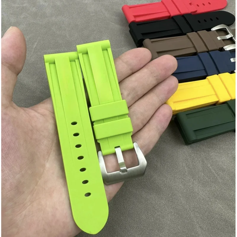 Adaptation PAM Panerai RAM368/351/389 Silicone Strap22mm24mm 26mm Rubber watch strap