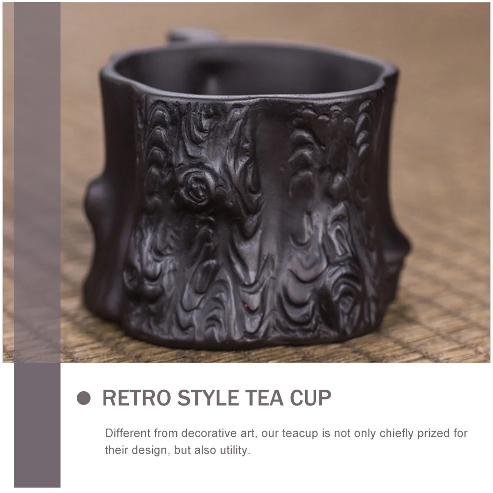 

Ceramic Tea Cup Retro Style Chinese Tea Mug Anti-Scalding Handle Home Office Decorative Mug Office Teacup Ceramic Water Cup