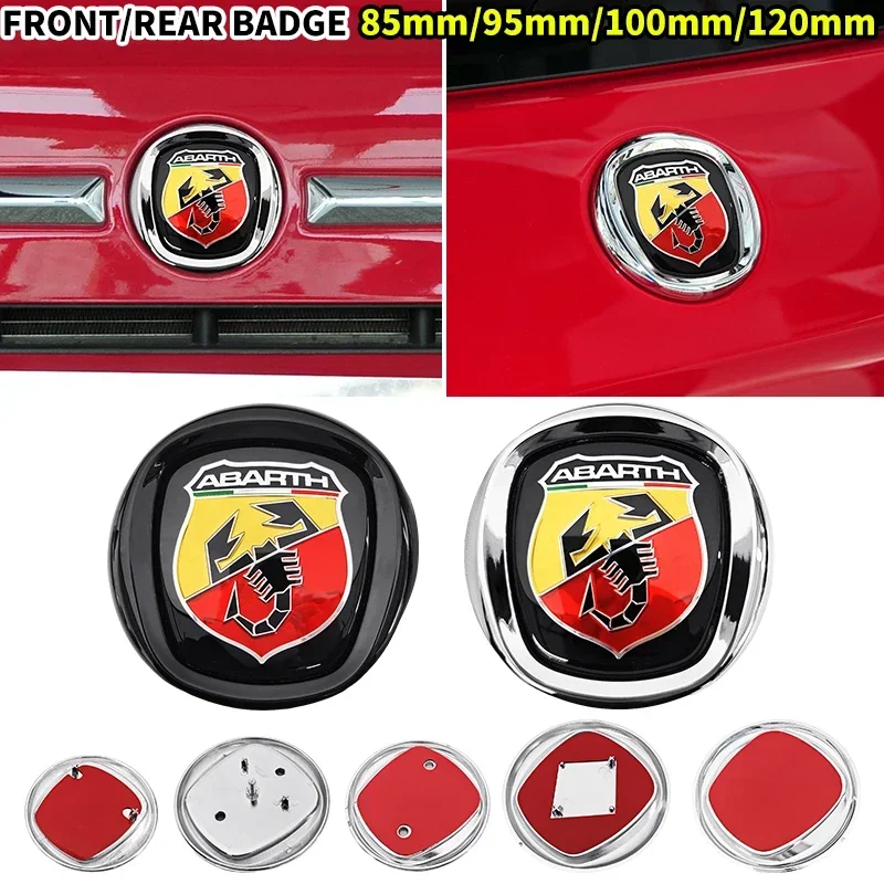 Car Front Rear Logo Grille Emblem Accessories For Fiat Abarth 500 Tipo FR Panda Argo Punto Doblo Pulse Stilo Palio Pondo Strada